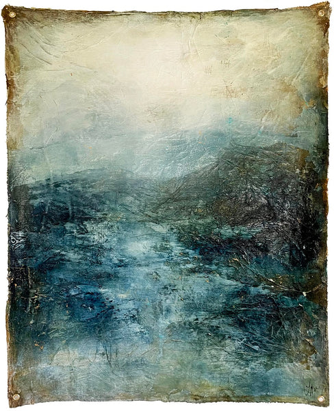 Laura Harris artwork 'Nestled Somewhere in Here is a Sigh' at White Rock Gallery
