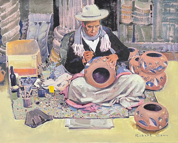 Robert Genn artwork 'The Pot Painter Tlaquepaque' at White Rock Gallery