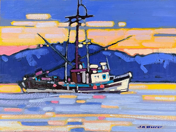 Cameron Bird artwork 'Morning Run - Port Hardy' at White Rock Gallery