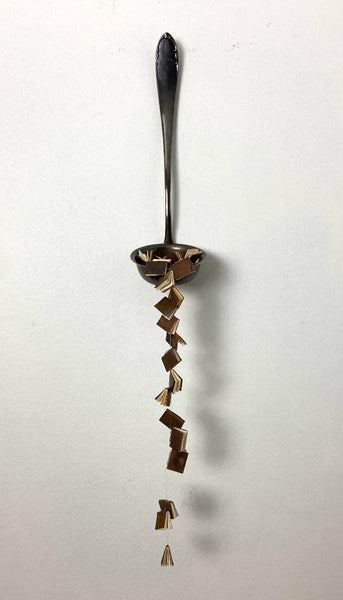 Janis Woode artwork 'Another Savoury Read' at White Rock Gallery