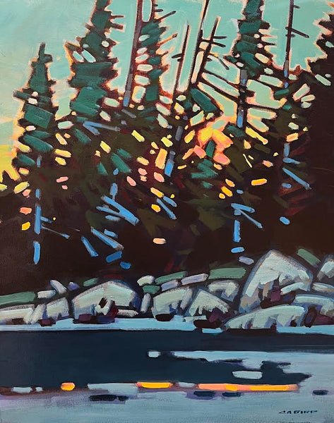 Cameron Bird artwork 'MacKenzie Beach Dawn' at White Rock Gallery