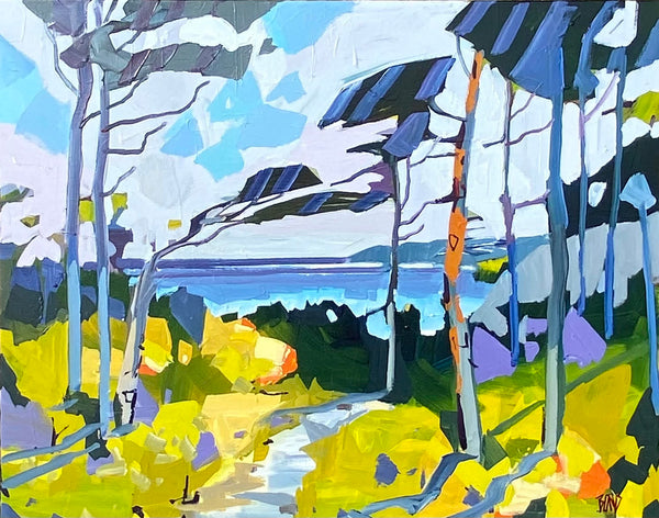 Rick Bond artwork 'Shorepine Trail' at White Rock Gallery