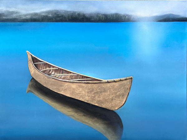 Richard Cole artwork 'Gold on Blue' at White Rock Gallery
