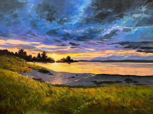 Janice Robertson artwork 'Sundown on the Estuary' at White Rock Gallery