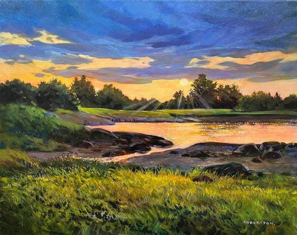 Janice Robertson artwork 'Last Light on the Estuary II' at White Rock Gallery