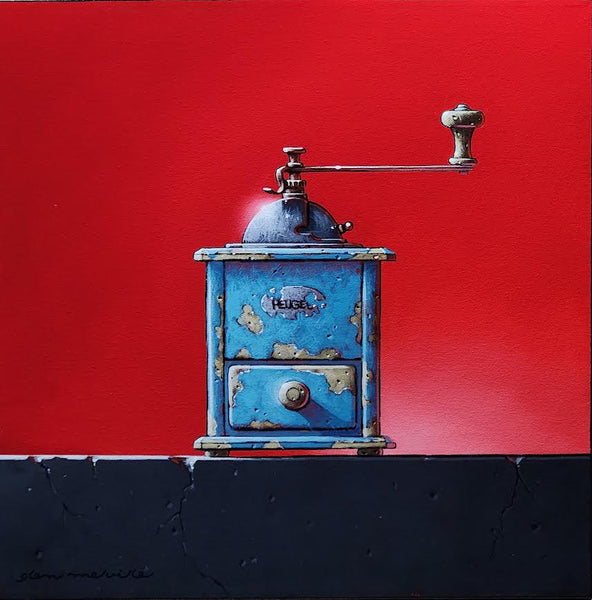 Glen Melville artwork 'Better latte than never!' at White Rock Gallery