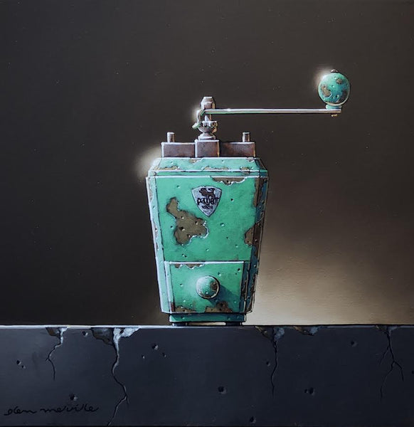 Glen Melville artwork 'Tall, dark and rich!' at White Rock Gallery