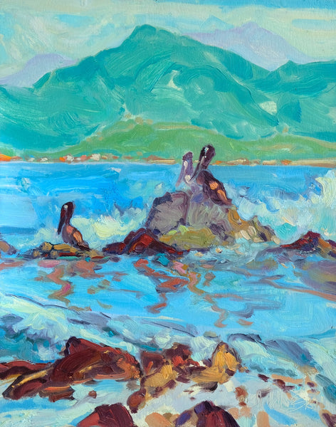 Dominik J. Modlinski artwork 'Pelicans of Las Islitas' at White Rock Gallery