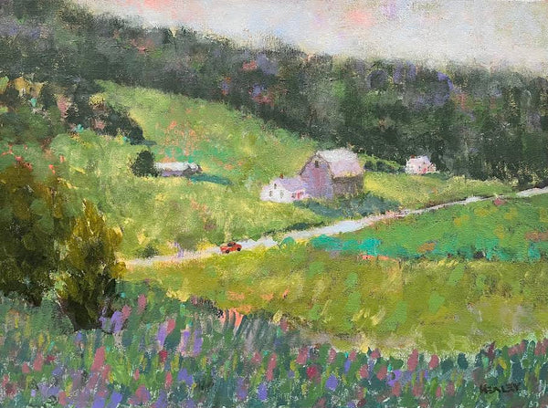 Paul Healey artwork 'Lupins in the Field' at White Rock Gallery