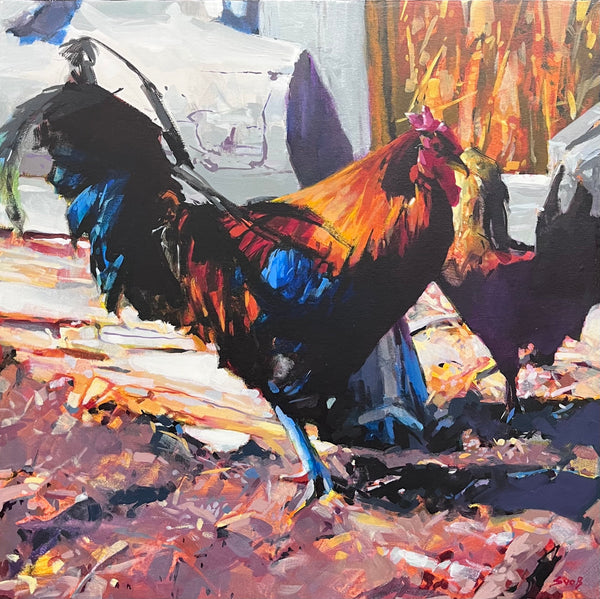Mike Svob artwork 'Fowl Turn' at White Rock Gallery
