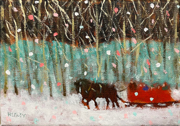 Paul Healey artwork 'Paul Healey - "Snow Ride"' at White Rock Gallery