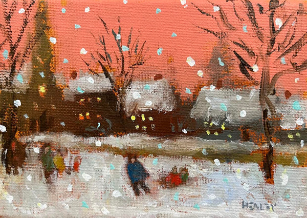 Paul Healey artwork 'Paul Healey - "Snowy Dusk"' at White Rock Gallery