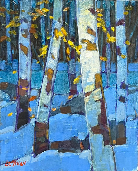 Graeme Shaw artwork 'Graeme Shaw - "Evening Birches"' at White Rock Gallery