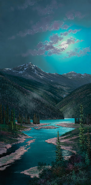 Roger D. Arndt artwork 'Roger D. Arndt - "Valley Moonlight"' at White Rock Gallery
