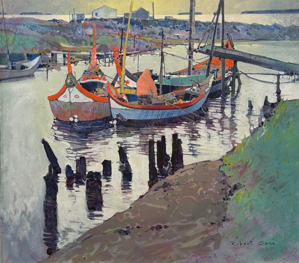 Robert Genn artwork 'Salt Barges at Aveiro (Potugal)' at White Rock Gallery
