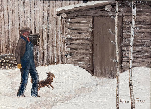Other Artists artwork 'Allen Sapp - "We Need Wood For The Fire"' at White Rock Gallery