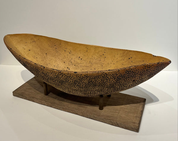 Paper Clay Boat on Stand - LR - 279