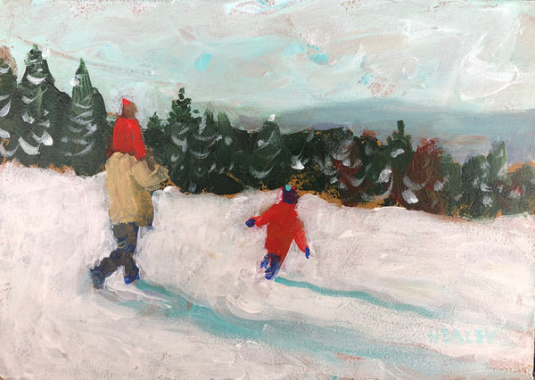 Paul Healey artwork 'Winter Walk' at White Rock Gallery