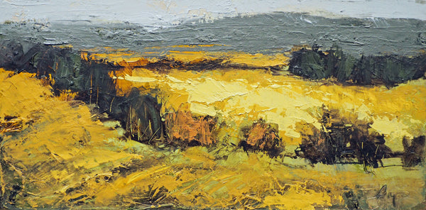Robert P. Roy artwork 'Champ doré - Charlevoix (Golden Field - Charlevoix)' at White Rock Gallery