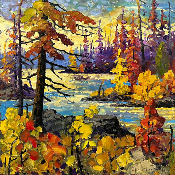 Rod Charlesworth artwork 'Northern Autumn, NWT' at White Rock Gallery