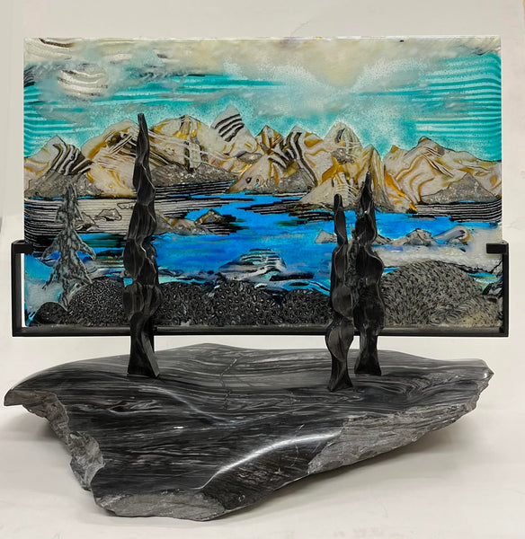 Leslie Rowe-Israelson artwork 'Ghost Trees in Granite' at White Rock Gallery