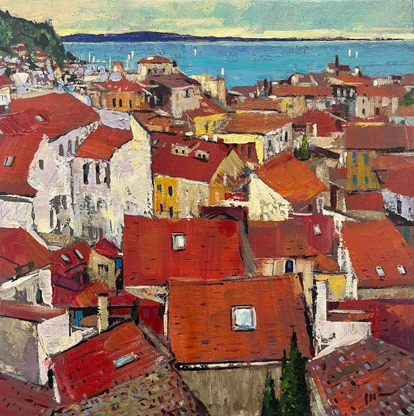 Min Ma artwork 'Min Ma - " The Red Roof, Slovenia"' at White Rock Gallery