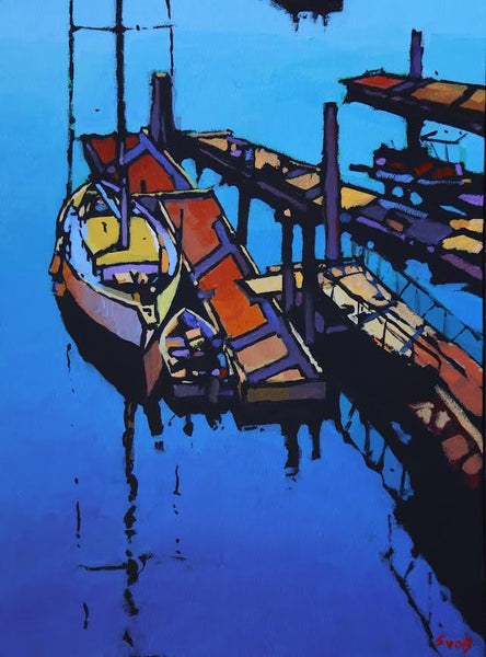 Mike Svob artwork 'Mike Svob - "Above the Docks, Irvines Landing"' at White Rock Gallery