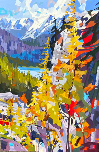 Rick Bond artwork 'Alpine Tamaracks' at White Rock Gallery