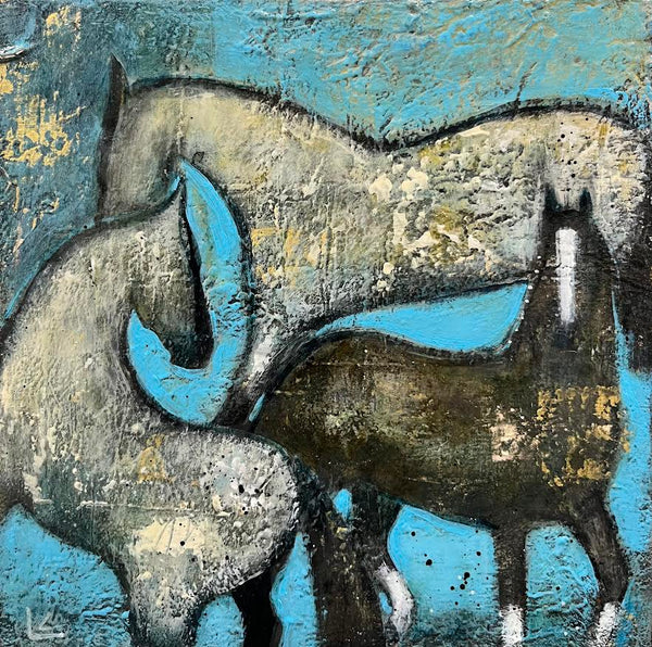 Lee Caufield artwork 'Greys & a Bay' at White Rock Gallery