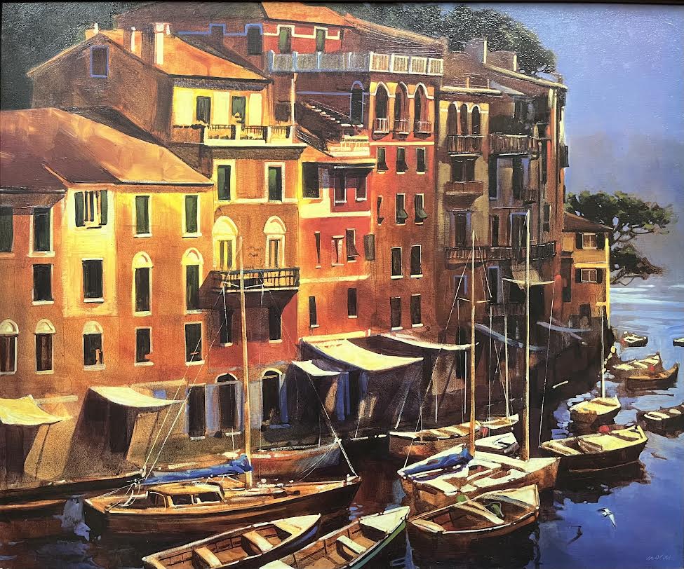 Michael O'Toole artwork 'Mediterranean Port' at White Rock Gallery