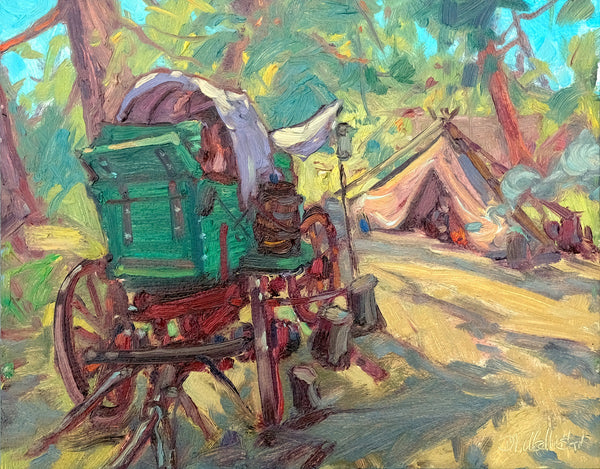 Dominik J. Modlinski artwork 'The long Ride West, Cowboy Trail, AB' at White Rock Gallery