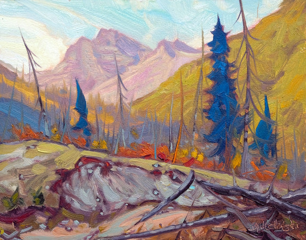 Dominik J. Modlinski artwork 'Last Light of Autumn, Rocky Mountains' at White Rock Gallery