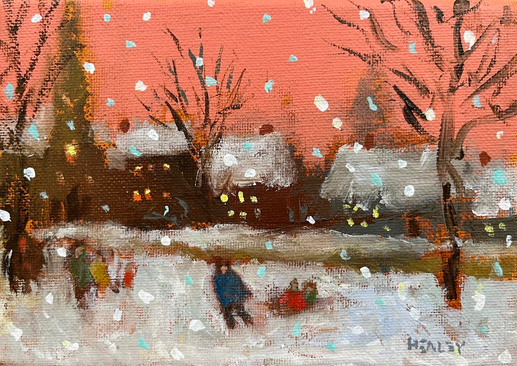 Paul Healey artwork 'Paul Healey - "Snowy Dusk"' at White Rock Gallery