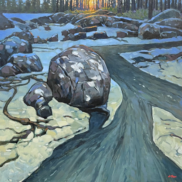 Graeme Shaw artwork 'Graeme Shaw - "North Nanaimo Beach Morning"' at White Rock Gallery