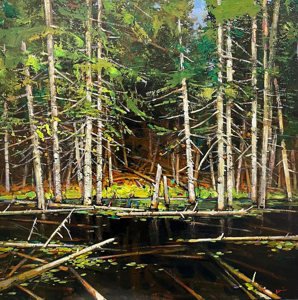 Min Ma artwork 'Min Ma - "Morning in the Park"' at White Rock Gallery