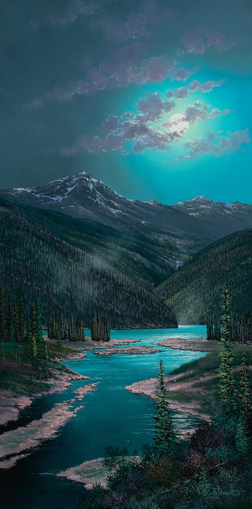 Roger D. Arndt artwork 'Roger D. Arndt - "Valley Moonlight"' at White Rock Gallery
