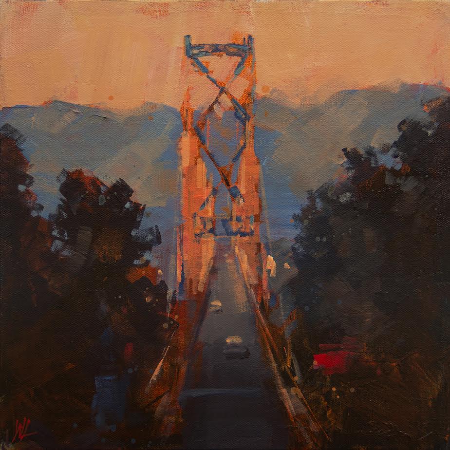 William Liao artwork 'William Liao - "Dusk on the Bridge"' at White Rock Gallery