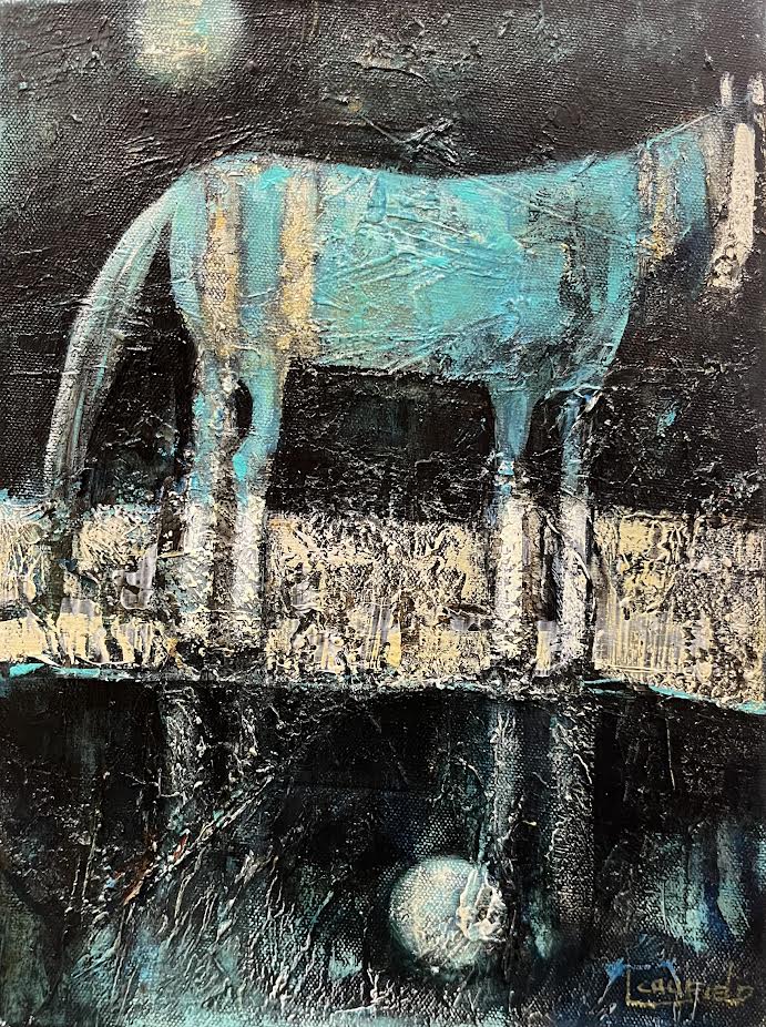 Lee Caufield artwork 'Roan & Double Moon' at White Rock Gallery