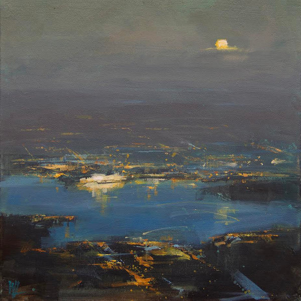 William Liao artwork 'Moonlit Harbor' at White Rock Gallery
