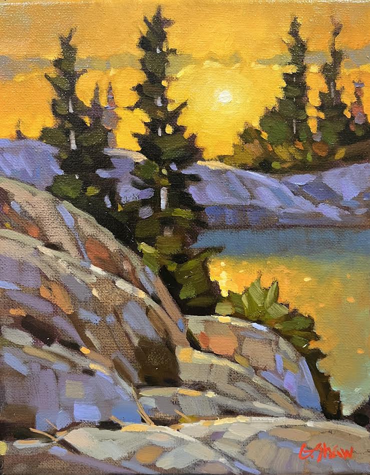 Graeme Shaw artwork 'Evening Glow' at White Rock Gallery