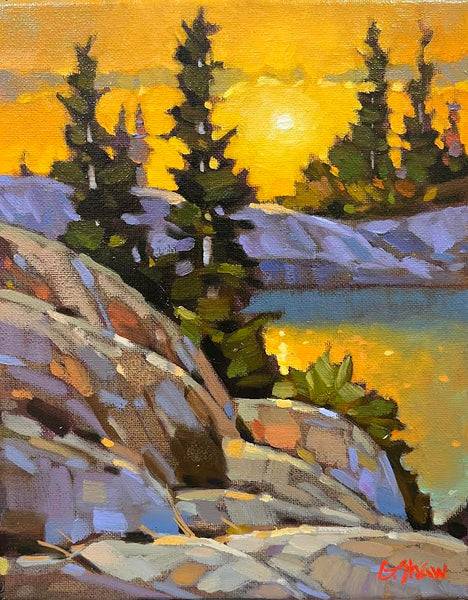 Graeme Shaw artwork 'Evening Glow' at White Rock Gallery