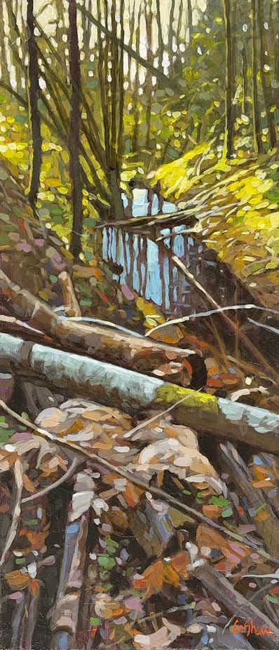 Graeme Shaw artwork 'Wiegles Pond' at White Rock Gallery
