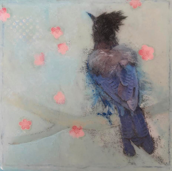 Nikol Haskova artwork 'Cobalt and Cherry Blooms' at White Rock Gallery