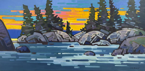 Cameron Bird artwork 'Broken Islands Lightshow' at White Rock Gallery