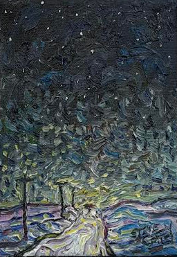 Other Artists artwork 'Steve R. Coffey - "The Night Drive in the Snow"' at White Rock Gallery
