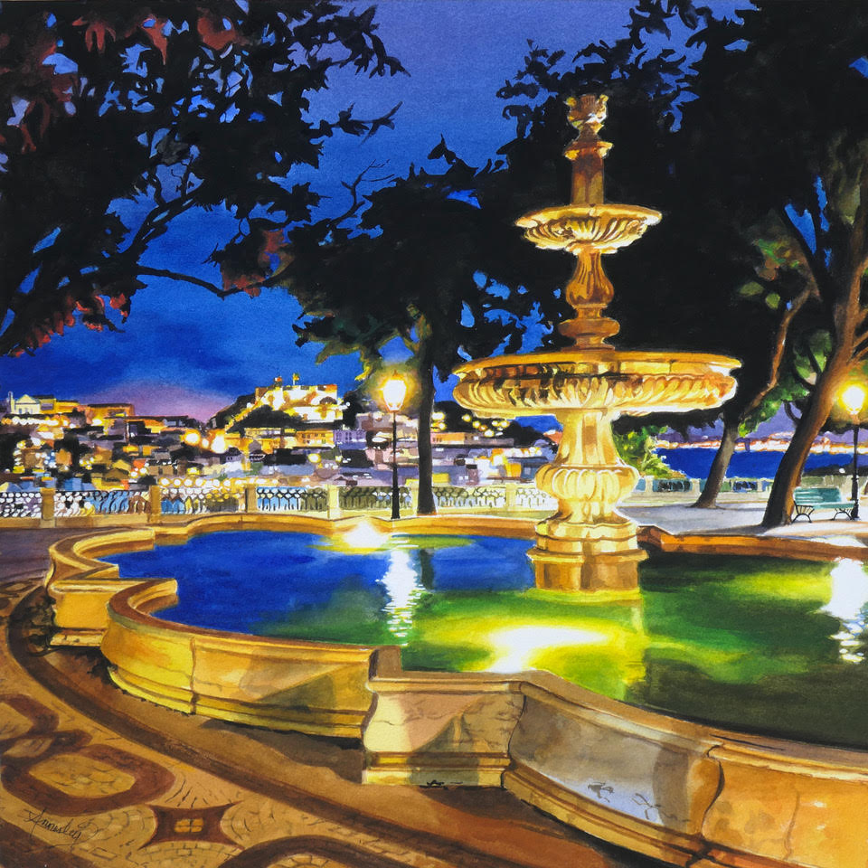 Jennifer Annesley artwork 'Night in Lisbon' at White Rock Gallery