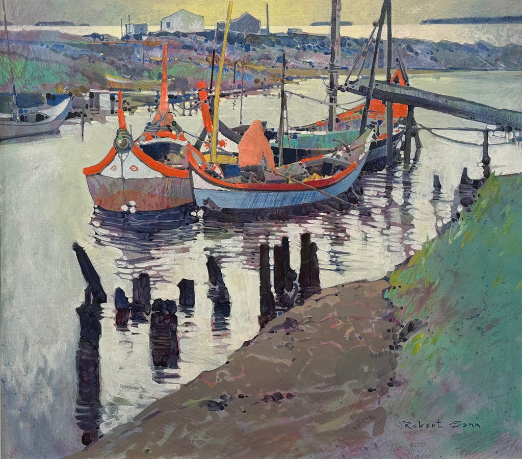 Robert Genn artwork 'Salt Barges at Aveiro (Potugal)' at White Rock Gallery