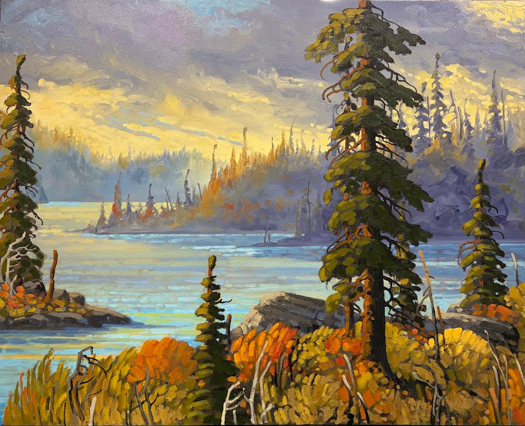 Rod Charlesworth artwork 'Rod Charlesworth - Autumn Mists, Gulf Islands' at White Rock Gallery
