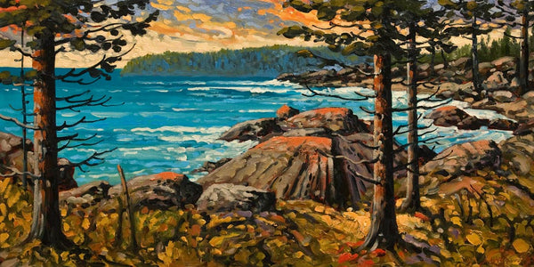 Rod Charlesworth artwork 'Early Evening Light, Near Port Renfrew' at White Rock Gallery