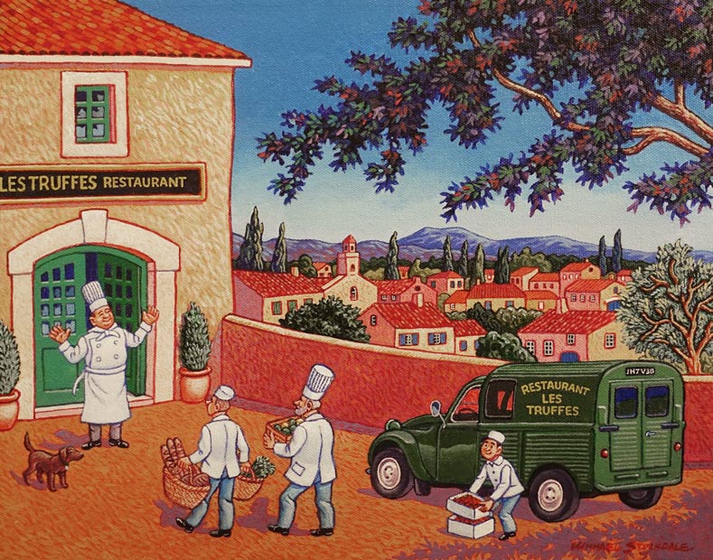 Michael Stockdale artwork 'Back From the Village Market' at White Rock Gallery